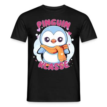 Süßes Pinguinklasse Grundschule Klassentier - Männer T-Shirt - Schwarz - Vorne - AI Model Male 178 light (178cm)