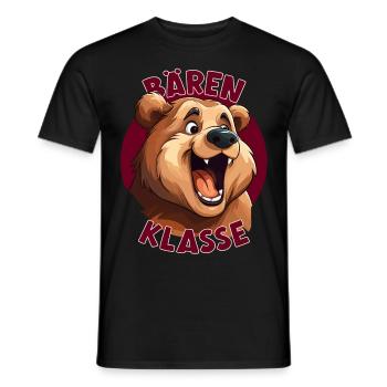 Cartoon Bärenklasse Grundschule Klassentier - Männer T-Shirt - Schwarz - Vorne - AI Model Male 178 light (178cm)