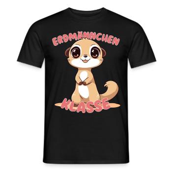 Süßes Erdmännchenklasse Grundschule Klassentier - Männer T-Shirt - Schwarz - Vorne - AI Model Male 178 light (178cm)