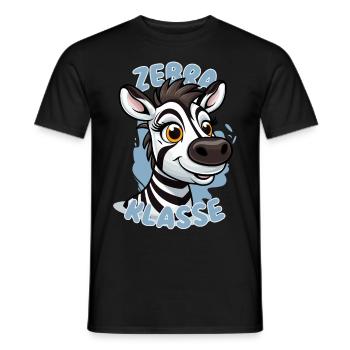 Süßes Zebraklasse Grundschule Klassentier Zebra - Männer T-Shirt - Schwarz - Vorne - AI Model Male 178 light (178cm)