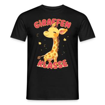 Süßes Giraffenklasse Grundschule Klassentier - Männer T-Shirt - Schwarz - Vorne - AI Model Male 178 light (178cm)