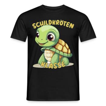 Süßes Schildkrötenklasse Grundschule Klassentier - Männer T-Shirt - Schwarz - Vorne - AI Model Male 178 light (178cm)
