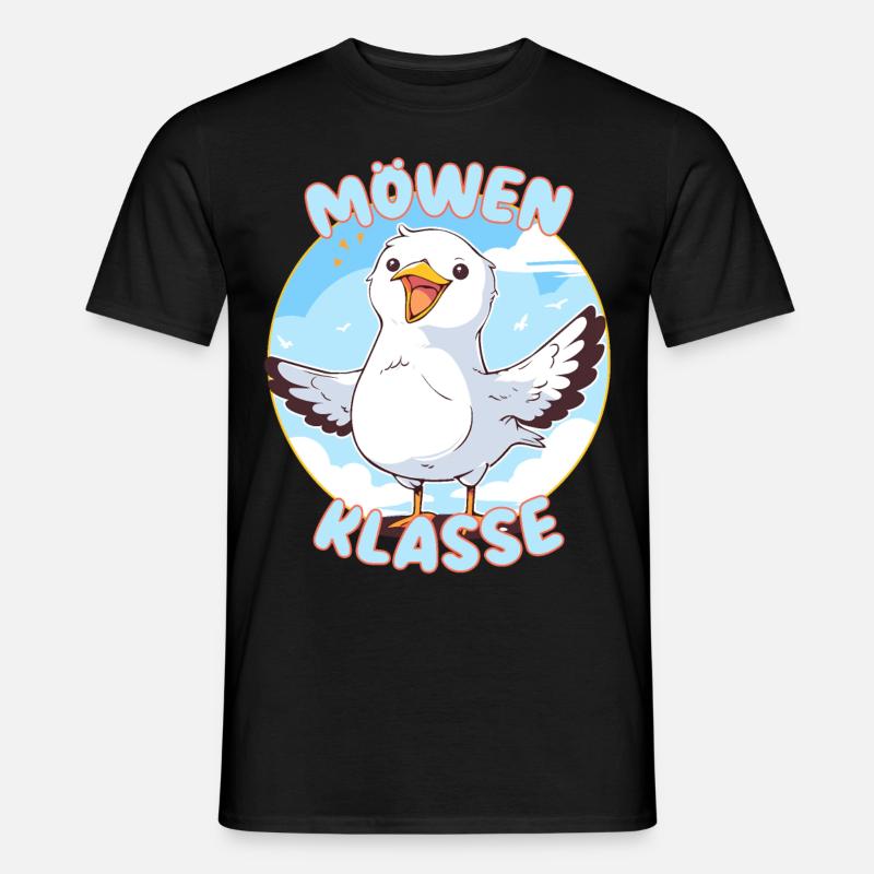 Süßes Möwenklasse Grundschule Klassentier Möwe - Männer T-Shirt - Schwarz