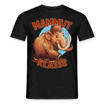 Cartoon Mammutklasse Grundschule Klassentier - Männer T-Shirt - Schwarz - Vorne - AI Model Male 178 light (178cm)