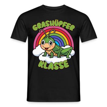 Süßes Grashüpferklasse Grundschule Klassentier - Männer T-Shirt - Schwarz - Vorne - AI Model Male 178 light (178cm)