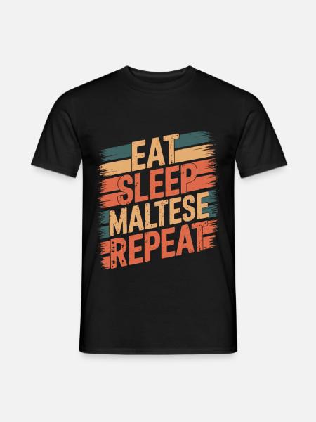 Eat. Sleep. Maltese. Repeat. - Men's T-Shirt - black