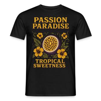 Passion Fruit Summer Fruit Vintage Fruit - Men's T-Shirt - black - Front - AI Model Male 178 light (178cm)