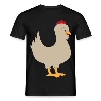 Huhn - Männer T-Shirt - Schwarz - Vorne - AI Model Male 178 light (178cm)