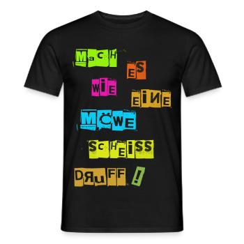 Faites-le comme une mouette va vous faire foutre - T-shirt homme - noir - Devant - AI Model Male 178 light (178cm)