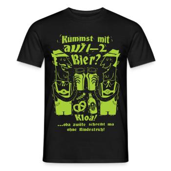 Lustige Biertrinker - Männer T-Shirt - Schwarz - Vorne - AI Model Male 178 light (178cm)