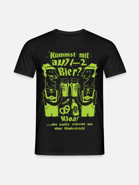 Lustige Biertrinker - Männer T-Shirt - Schwarz