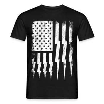 Patriotischer Elektriker - Männer T-Shirt - Schwarz - Vorne - AI Model Male 178 light (178cm)