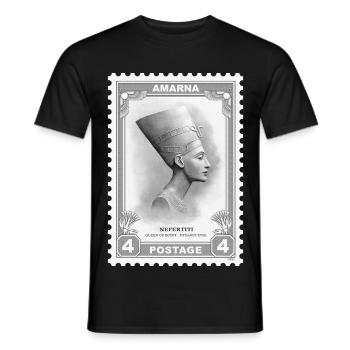Nefertiti Stamp - Men's T-Shirt - black - Front - AI Model Male 178 light (178cm)