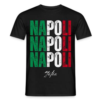 Neapel Italien, Souvenir von Neapel - Männer T-Shirt - Schwarz - Vorne - AI Model Male 178 light (178cm)