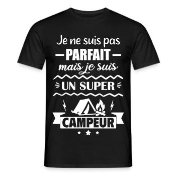 Nicht perfekt, aber toller Camper - Männer T-Shirt - Schwarz - Vorne - AI Model Male 178 light (178cm)