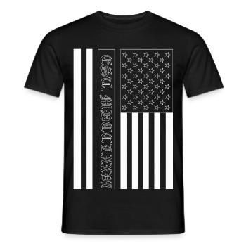 Est. MDCCLXXVI USA Flag - Men's T-Shirt - black - Front - AI Model Male 178 light (178cm)