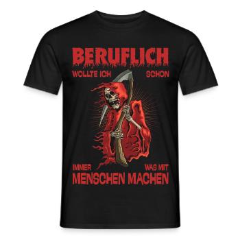 Professionnellement, j’ai toujours voulu avoir quelque chose à faire avec les gens - T-shirt homme - noir - Devant - AI Model Male 178 light (178cm)