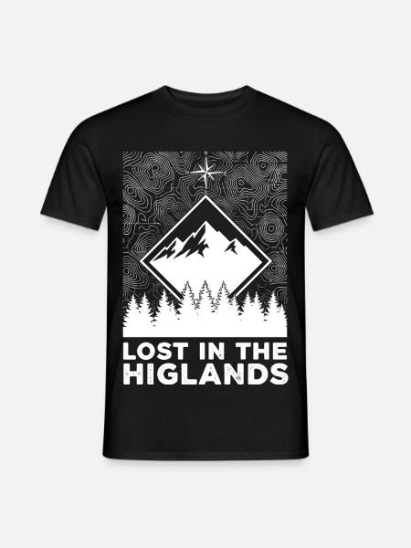 Perdu dans les Highlands - T-shirt homme - noir