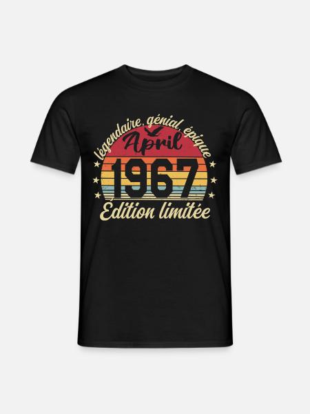 1967 April Birthday April 1967 - Men's T-Shirt - black