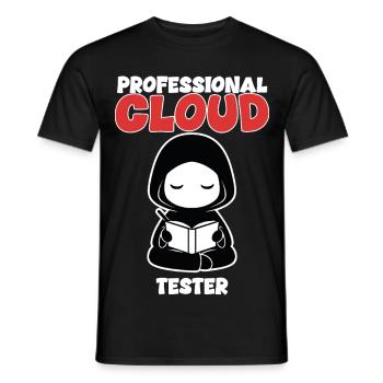 Humour Professional Cloud Tester Manga - T-shirt homme - noir - Devant - AI Model Male 178 light (178cm)