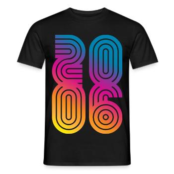 Millésime 2006 - T-shirt homme - noir - Devant - AI Model Male 178 light (178cm)