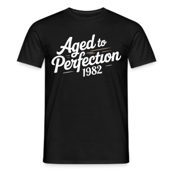 1982 Design for the 44 – For 44 years - Men's T-Shirt - black - Front - AI Model Male 178 light (178cm)