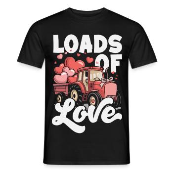 Retro Heart Valentine's Day Design Love - Men's T-Shirt - black - Front - AI Model Male 178 light (178cm)