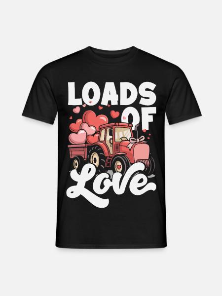 Retro Heart Valentine's Day Design Love - Men's T-Shirt - black