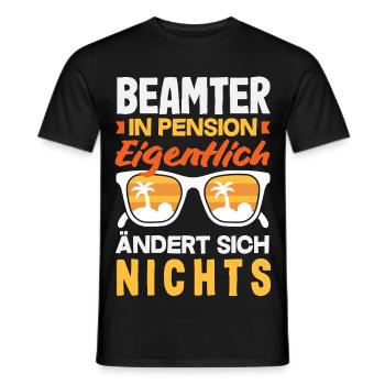 Beamter In Pension Ruhestand - Männer T-Shirt - Schwarz - Vorne - AI Model Male 178 light (178cm)