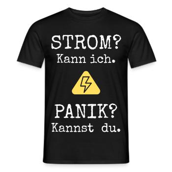 Elektriker Shirt | Strom? Kann ich. - Männer T-Shirt - Schwarz - Vorne - AI Model Male 178 light (178cm)