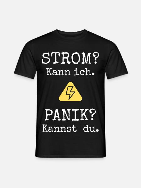 Elektriker Shirt | Strom? Kann ich. - Männer T-Shirt - Schwarz