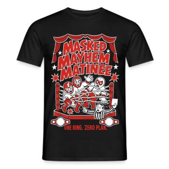 Chaos de lutte masquée - T-shirt homme - noir - Devant - AI Model Male 178 light (178cm)