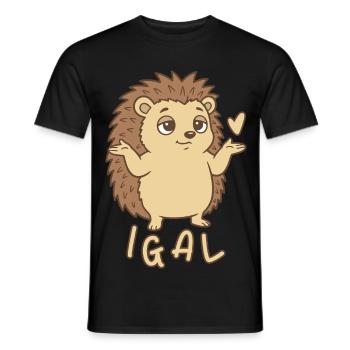 Igel egal igal - Männer T-Shirt - Schwarz - Vorne - AI Model Male 178 light (178cm)