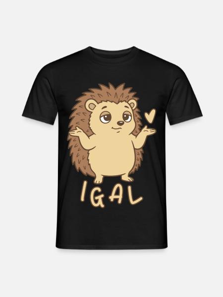 Igel egal igal - Männer T-Shirt - Schwarz