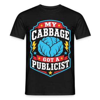 My Cabbage Core Publicist - Männer T-Shirt - Schwarz - Vorne - AI Model Male 178 light (178cm)