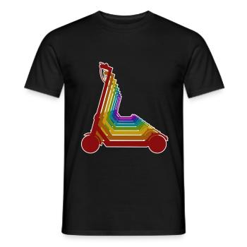 E-scooter, electric scooter with battery - Men's T-Shirt - black - Front - AI Model Male 178 light (178cm)