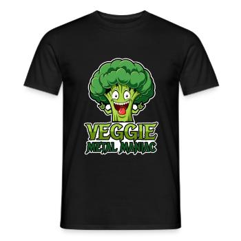 Veggie Metal Maniac - Musique Vegan - Dicton - T-shirt homme - noir - Devant - AI Model Male 178 light (178cm)
