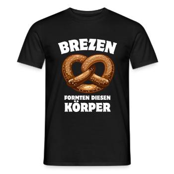 Brezen formten diesen Körper - Brezel Spruch - Männer T-Shirt - Schwarz - Vorne - AI Model Male 178 light (178cm)