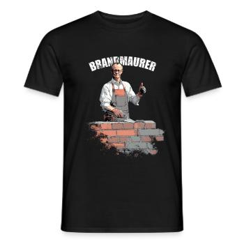 Merz - Brandmaurer - Brandmauer gegen rechts - Männer T-Shirt - Schwarz - Vorne - AI Model Male 178 light (178cm)