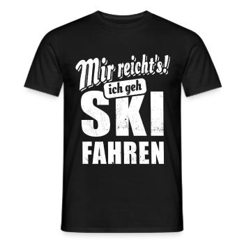 Mir reicht's ich geh Ski fahren - Spruch - Männer T-Shirt - Schwarz - Vorne - AI Model Male 178 light (178cm)