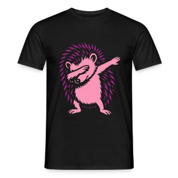 Dabbing Igel - Dab Dance - Geschenk - Männer T-Shirt - Schwarz - Vorne - AI Model Male 178 light (178cm)