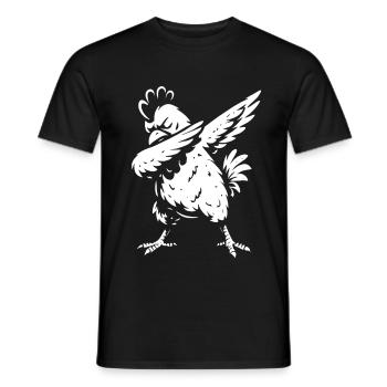 Dabbing Huhn - Dab Dance - Geschenk - Männer T-Shirt - Schwarz - Vorne - AI Model Male 178 light (178cm)