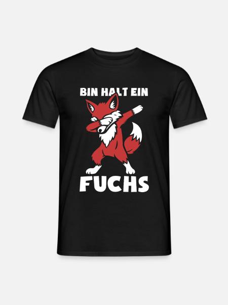 Bin halt ein Fuchs - schlau und clever - dabbing - Männer T-Shirt - Schwarz