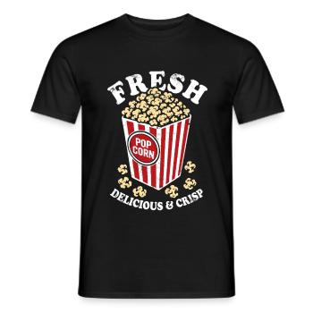 Fresh Popcorn - Crispy, Delicious - Gift - Men's T-Shirt - black - Front - AI Model Male 178 light (178cm)