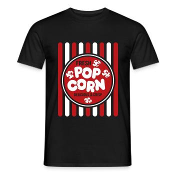 Fresh Popcorn - Crispy & Delicious - Gift - Men's T-Shirt - black - Front - AI Model Male 178 light (178cm)