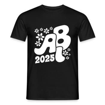 Abi 25 - Abitur - Blumen Geschenk - Männer T-Shirt - Schwarz - Vorne - AI Model Male 178 light (178cm)
