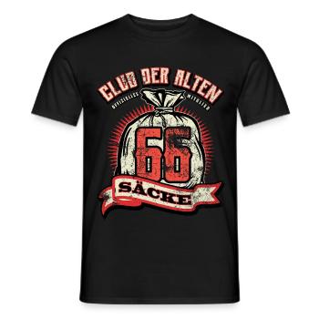 Club der alten Säcke, 66. Geburtstag - Männer T-Shirt - Schwarz - Vorne - AI Model Male 178 light (178cm)