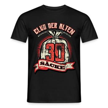 Club der alten Säcke, 30. Geburtstag - Männer T-Shirt - Schwarz - Vorne - AI Model Male 178 light (178cm)