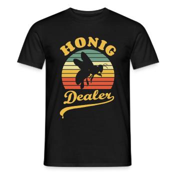 Honig Dealer - Imker, Biene, Bienenzucht - Männer T-Shirt - Schwarz - Vorne - AI Model Male 178 light (178cm)