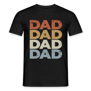 Dad - Best Dad - Father's Day vintage - Men's T-Shirt - black - Front - AI Model Male 178 light (178cm)